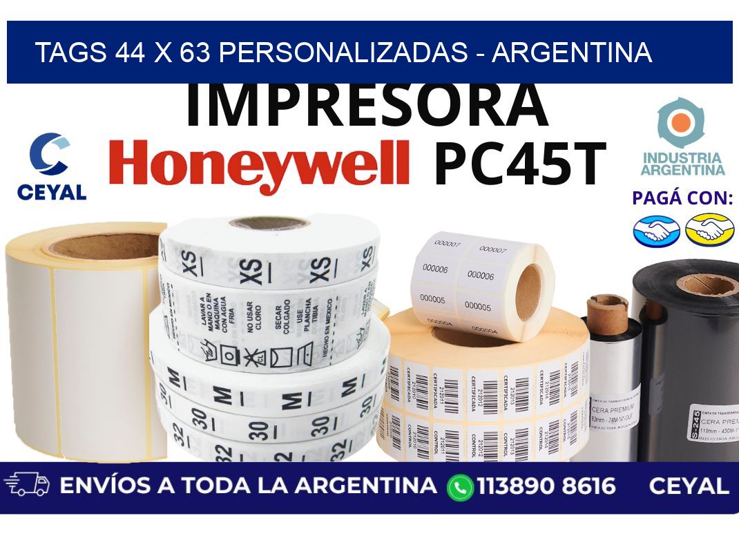 tags 44 x 63 personalizadas – Argentina