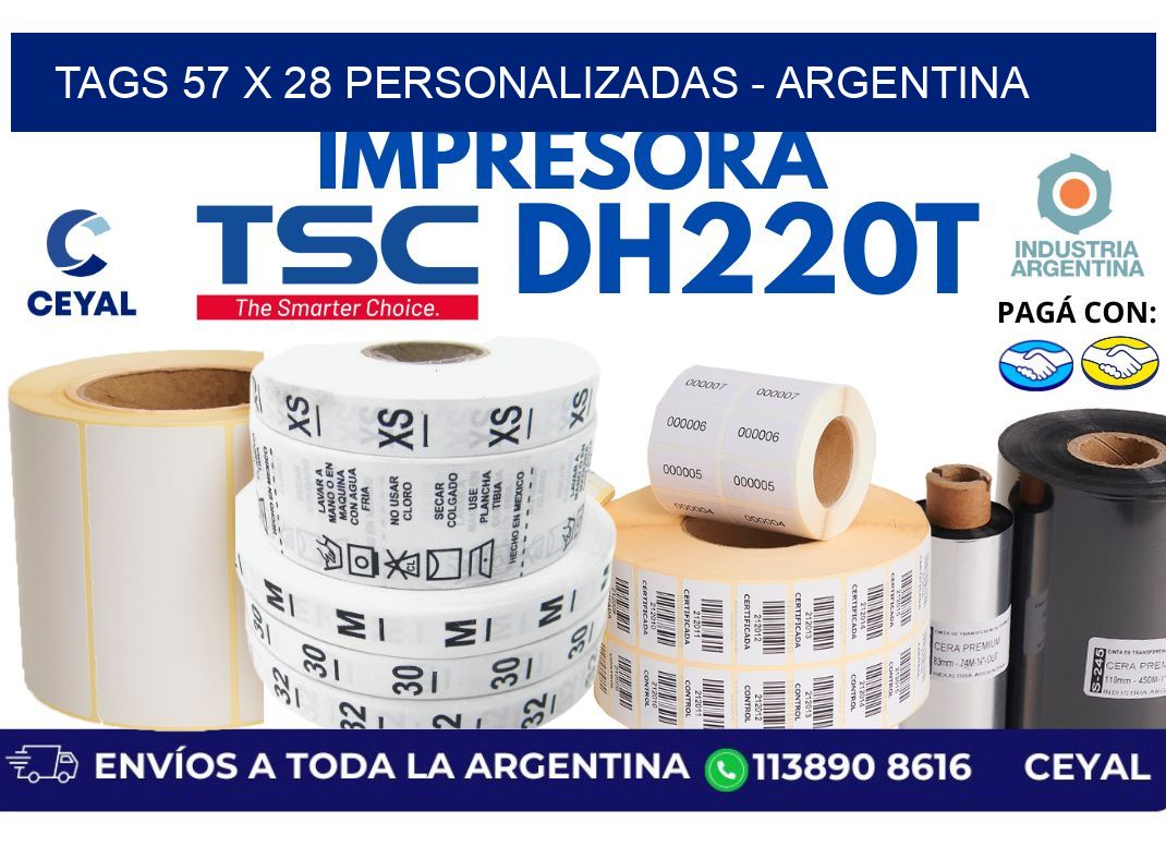 tags 57 x 28 personalizadas - Argentina