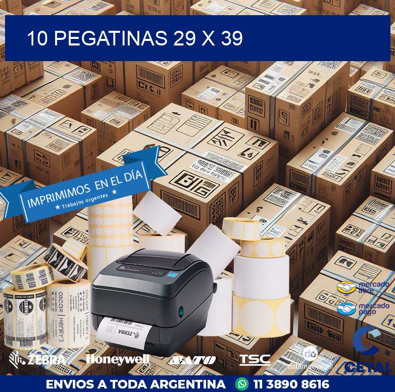10 PEGATINAS 29 x 39