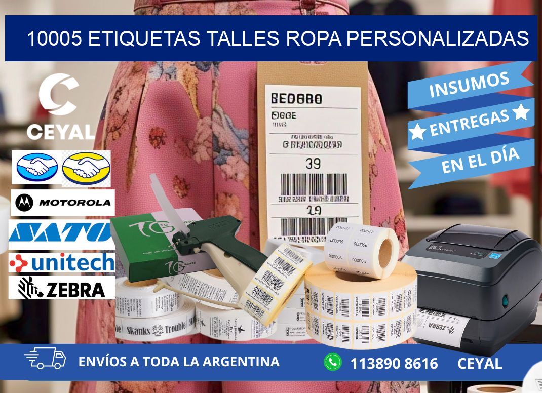 10005 ETIQUETAS TALLES ROPA PERSONALIZADAS