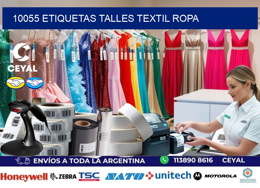 10055 ETIQUETAS TALLES TEXTIL ROPA