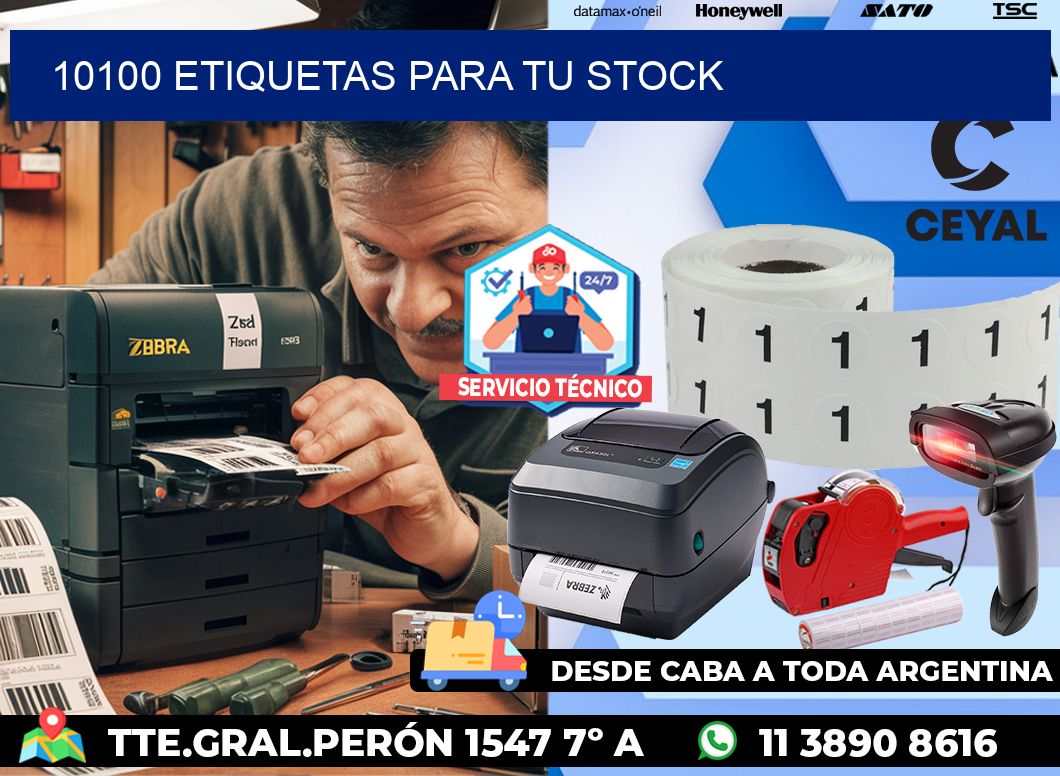 10100 etiquetas para tu stock