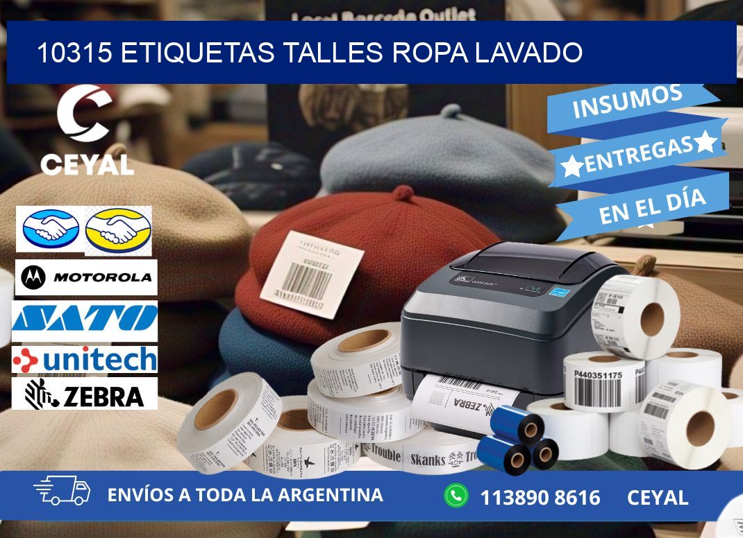 10315 ETIQUETAS TALLES ROPA LAVADO