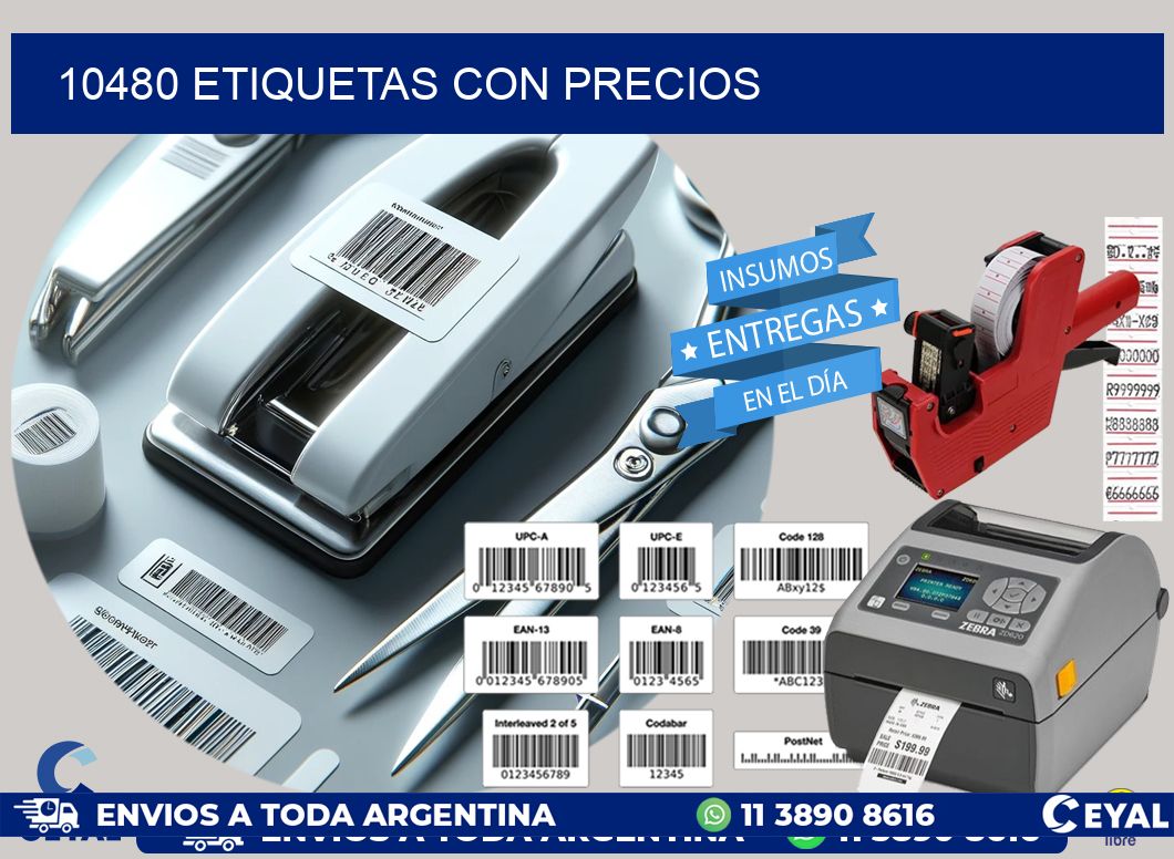 10480 etiquetas con precios