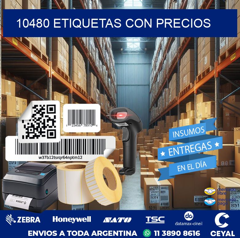10480 etiquetas con precios