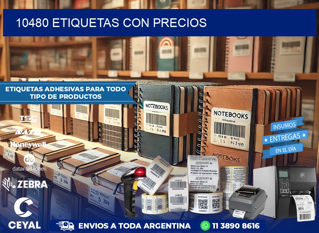10480 etiquetas con precios