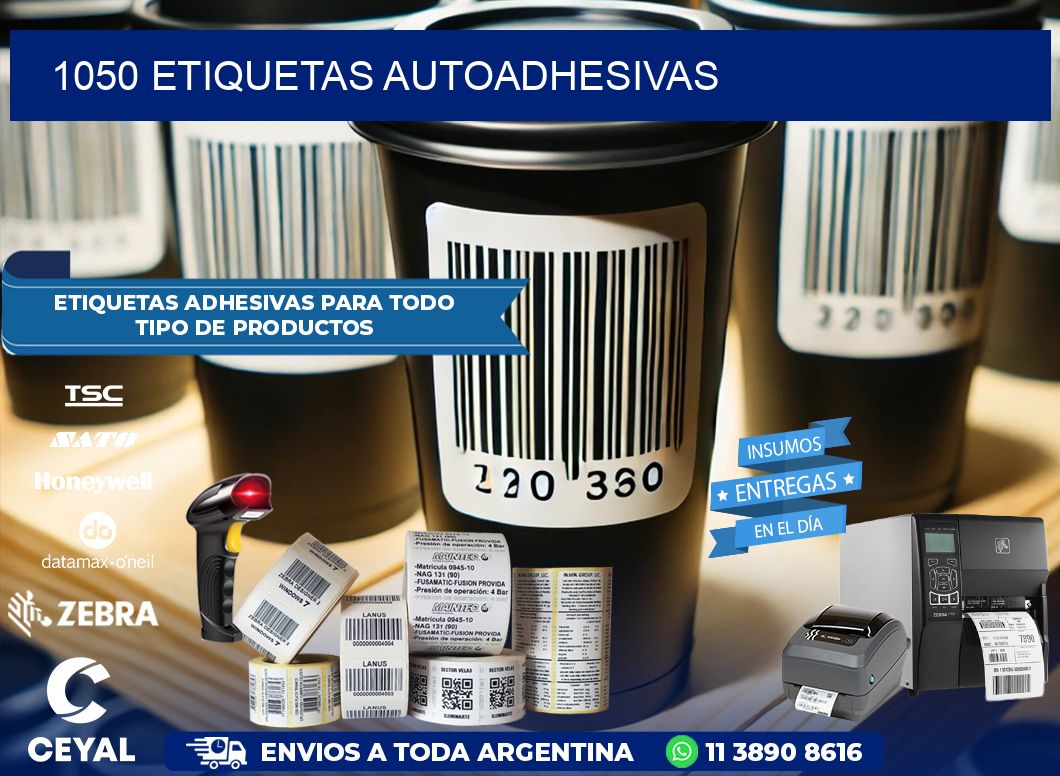 1050 etiquetas autoadhesivas