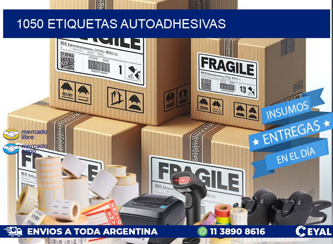 1050 etiquetas autoadhesivas