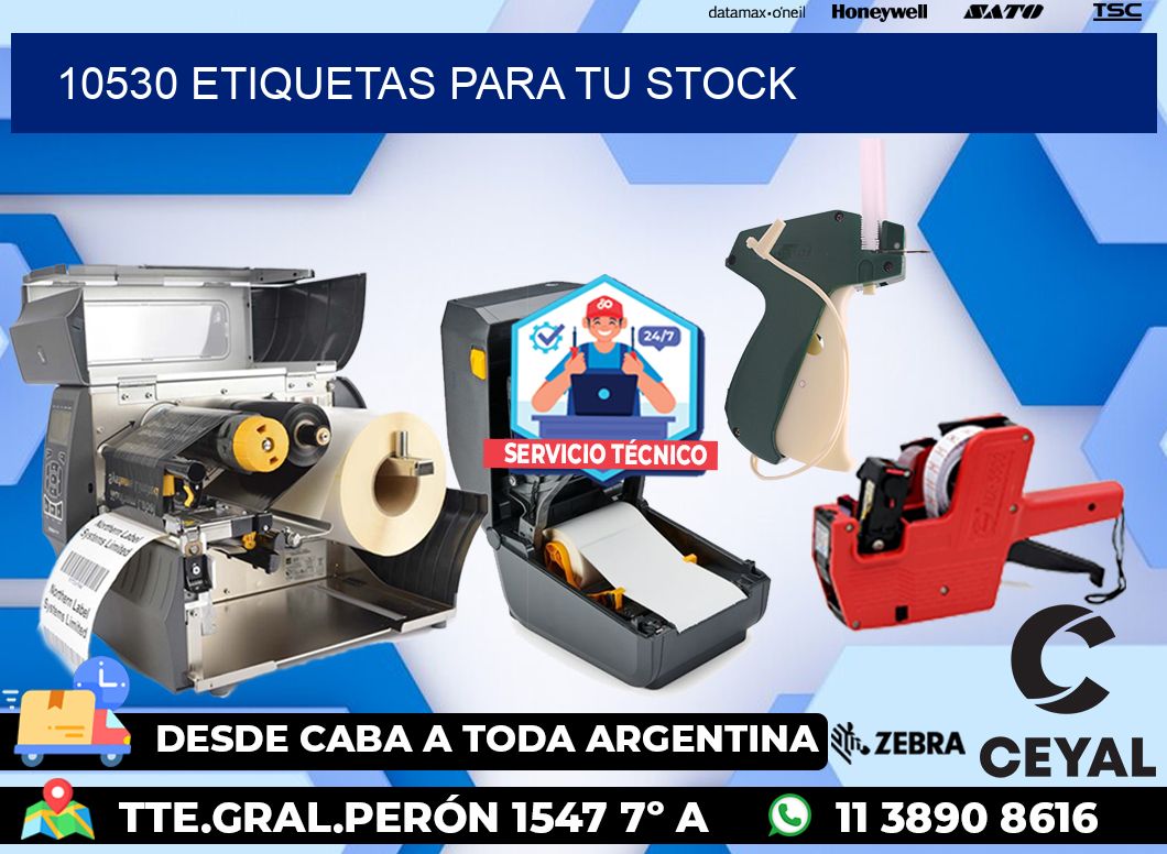 10530 etiquetas para tu stock