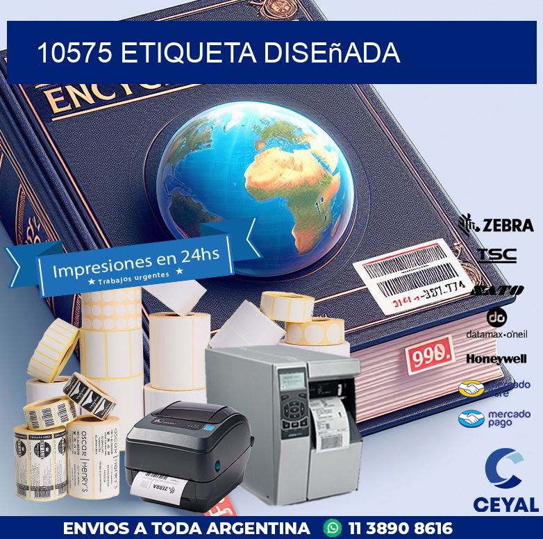 10575 etiqueta diseñada