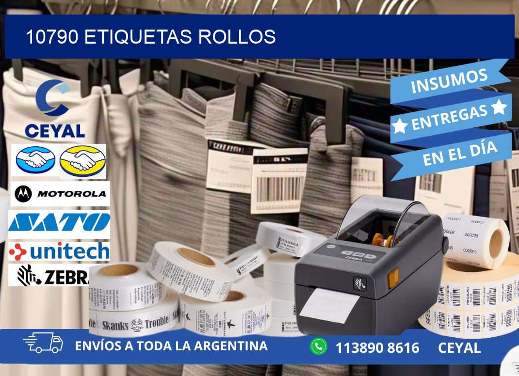 10790 etiquetas rollos