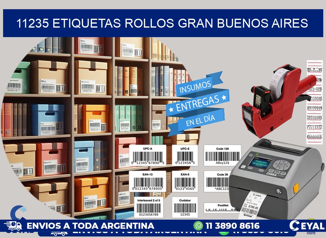 11235 etiquetas rollos GRAN BUENOS AIRES