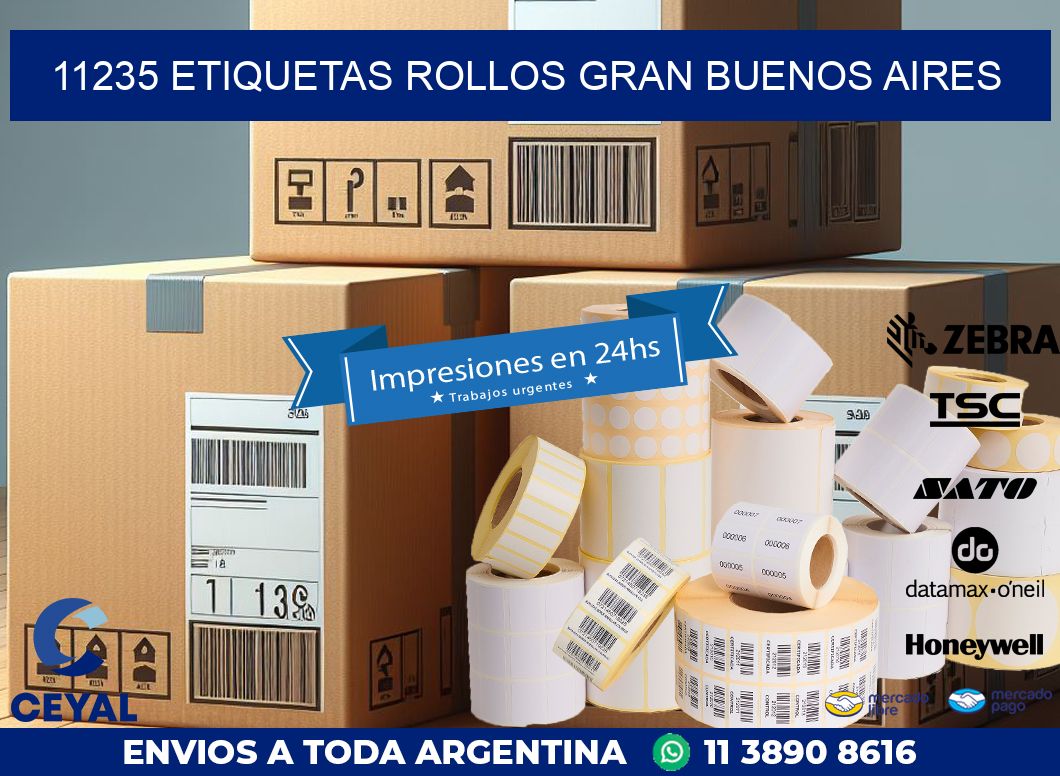 11235 etiquetas rollos GRAN BUENOS AIRES