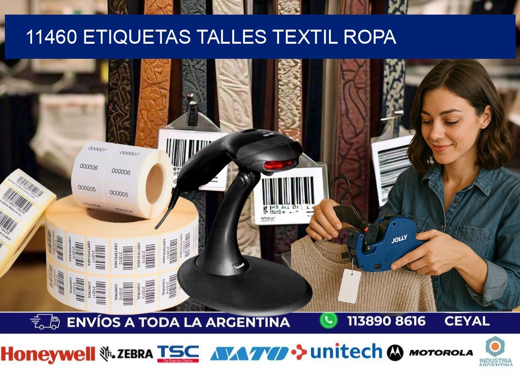 11460 ETIQUETAS TALLES TEXTIL ROPA