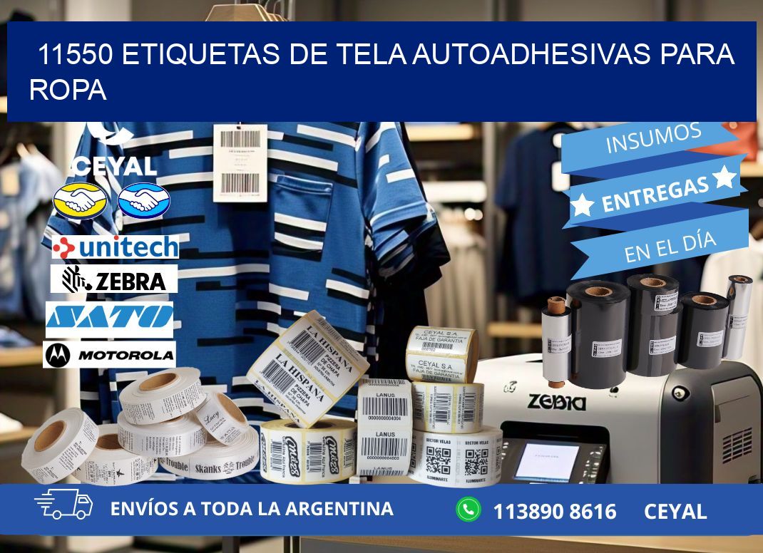 11550 Etiquetas de tela autoadhesivas para ropa