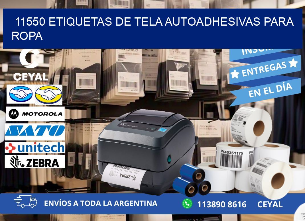 11550 Etiquetas de tela autoadhesivas para ropa