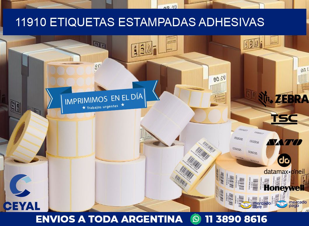 11910 etiquetas estampadas adhesivas