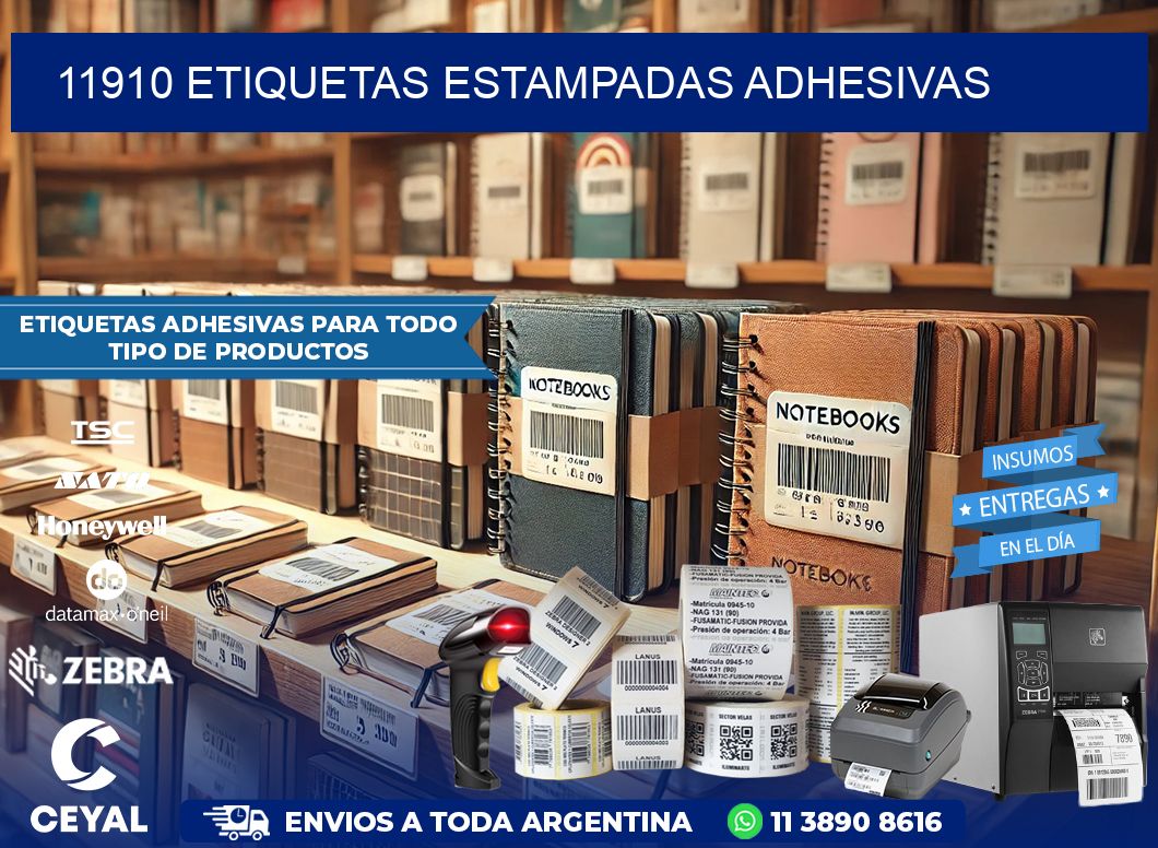 11910 etiquetas estampadas adhesivas