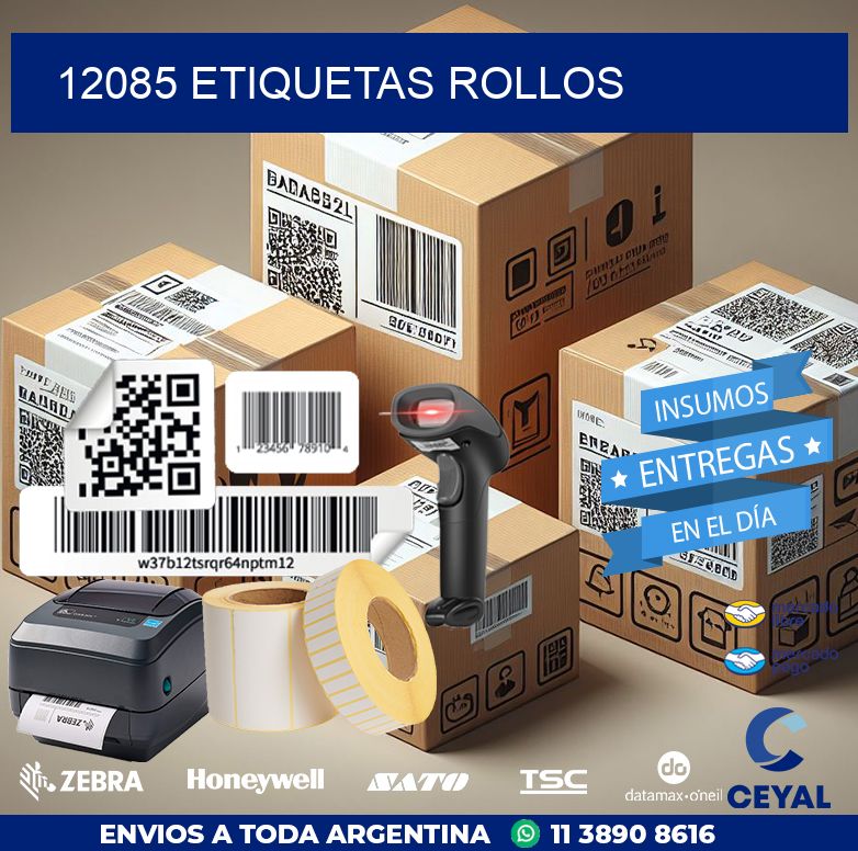12085 etiquetas rollos