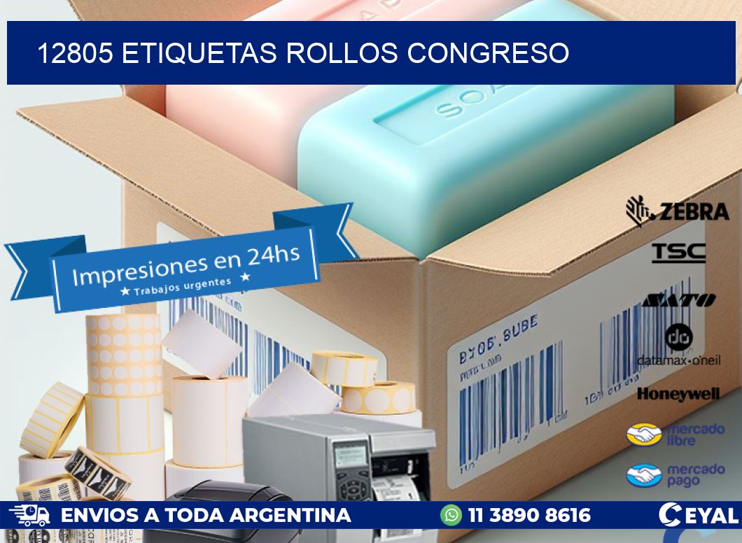12805 etiquetas rollos CONGRESO