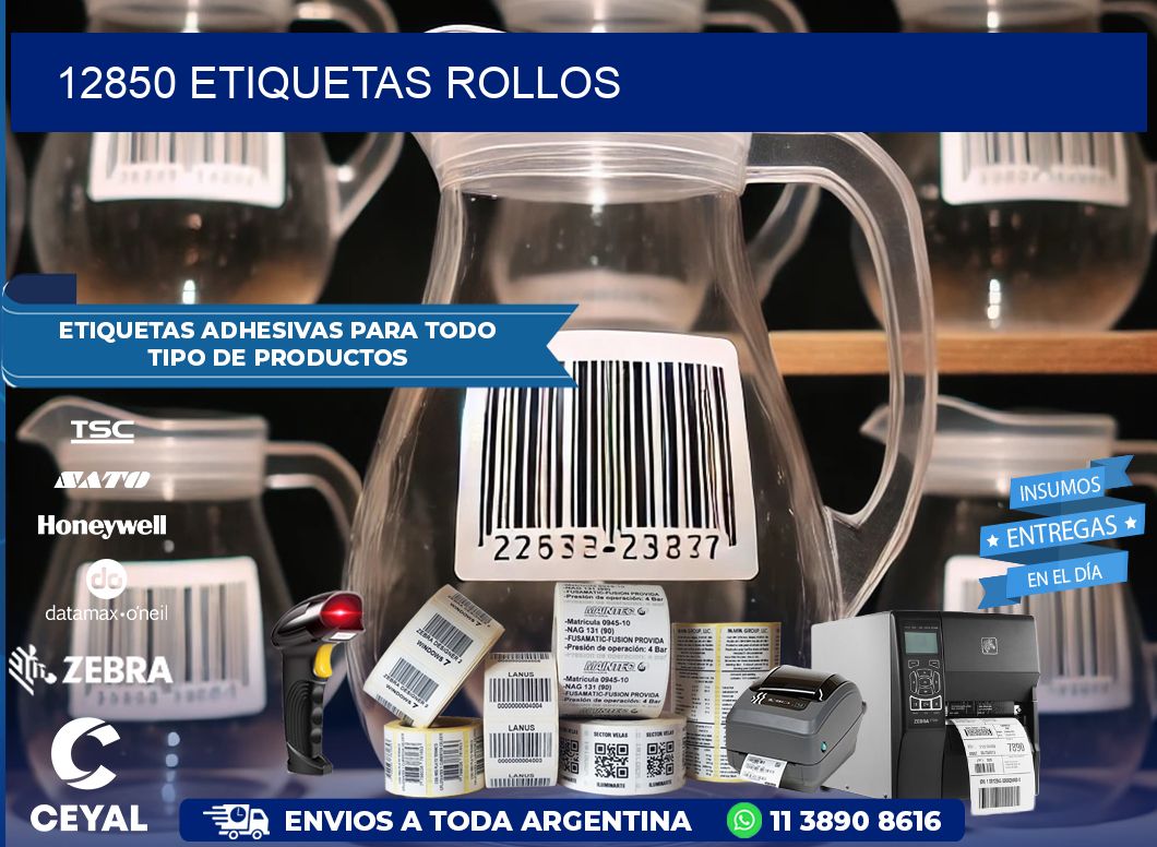 12850 etiquetas rollos