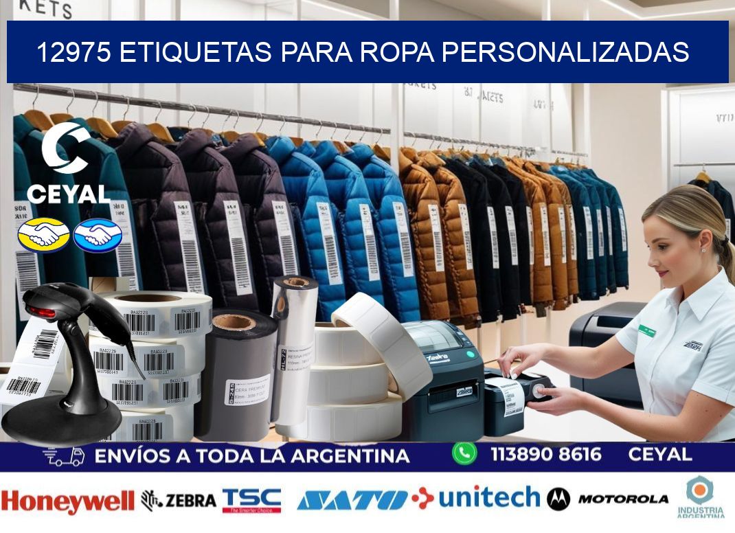 12975 Etiquetas para ropa personalizadas