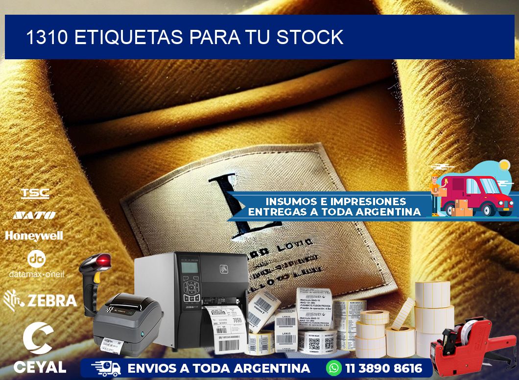 1310 etiquetas para tu stock