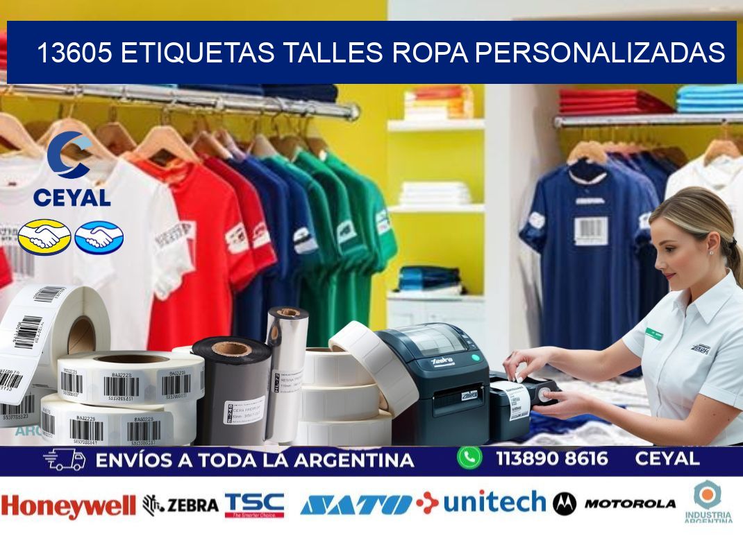 13605 ETIQUETAS TALLES ROPA PERSONALIZADAS