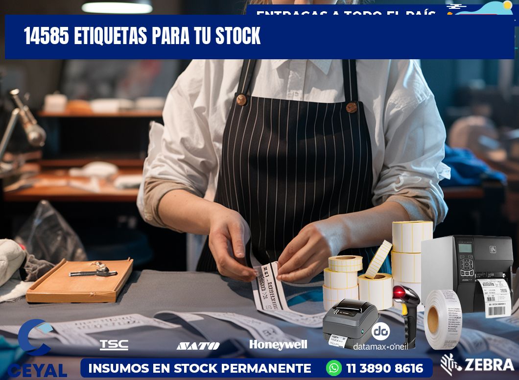 14585 etiquetas para tu stock