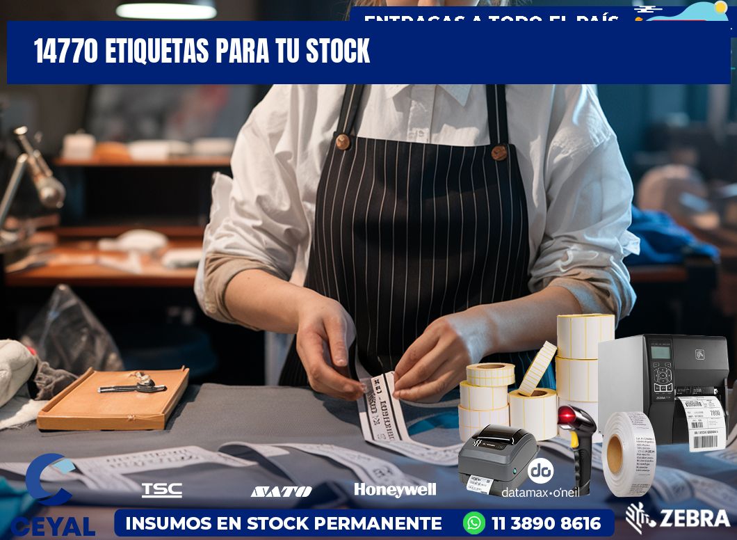 14770 etiquetas para tu stock