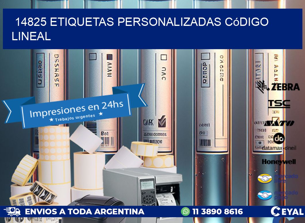 14825 Etiquetas personalizadas código lineal