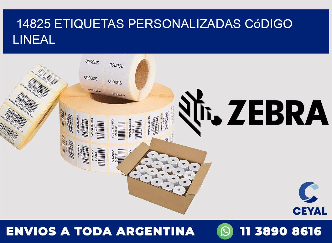 14825 Etiquetas personalizadas código lineal