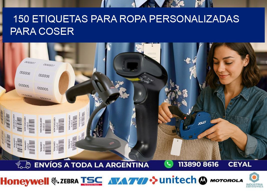 150 Etiquetas para ropa personalizadas para coser