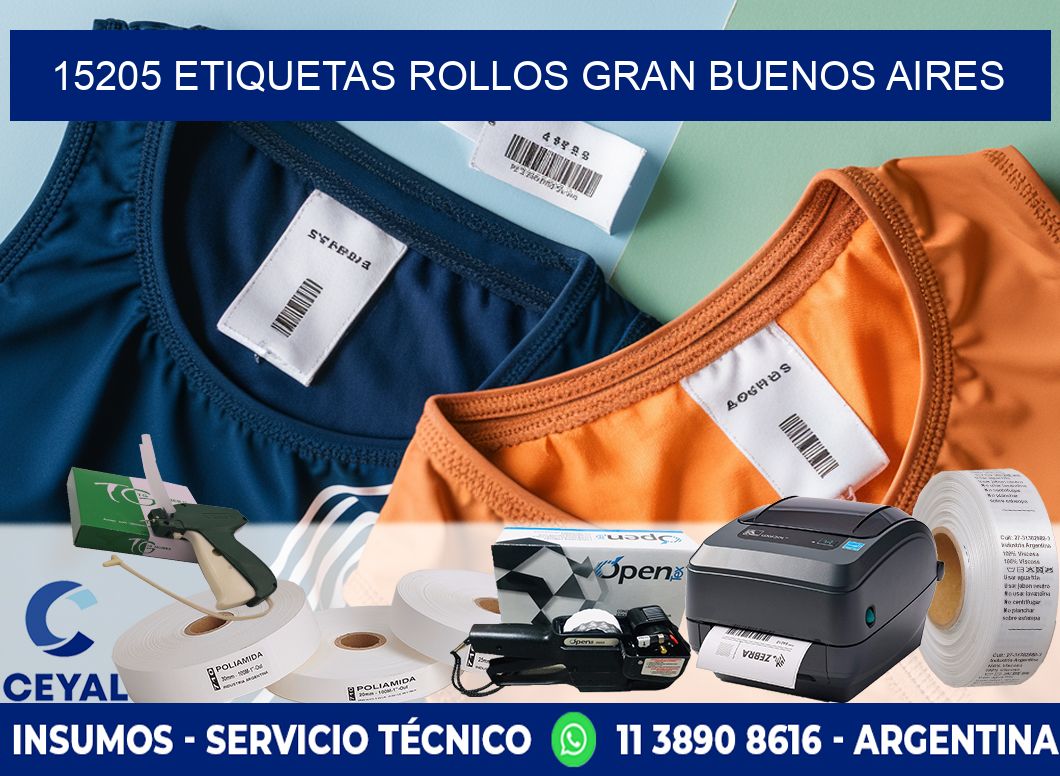 15205 etiquetas rollos GRAN BUENOS AIRES