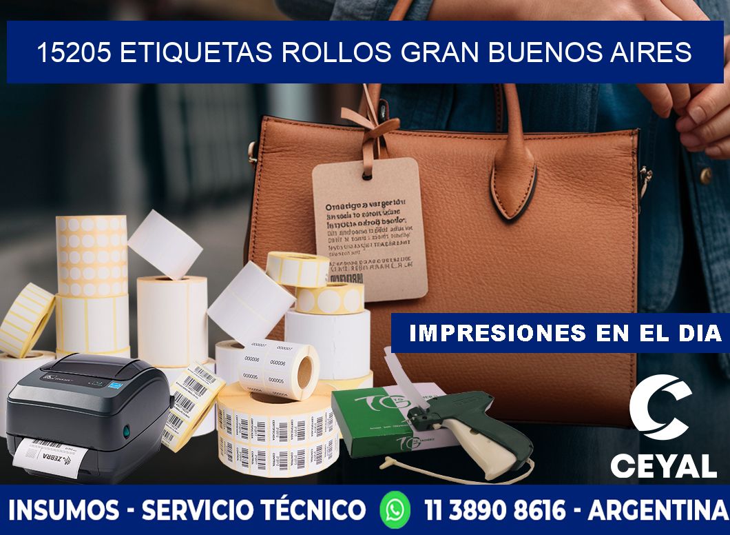 15205 etiquetas rollos GRAN BUENOS AIRES