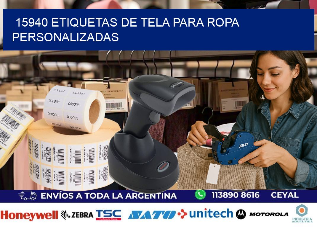 15940 Etiquetas de tela para ropa personalizadas