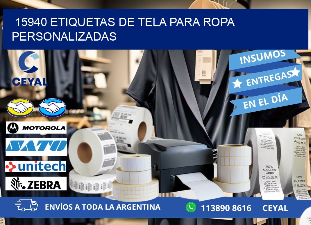 15940 Etiquetas de tela para ropa personalizadas