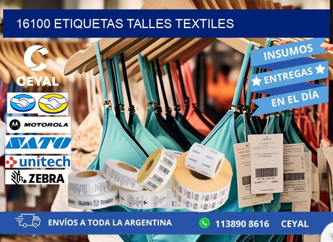 16100 ETIQUETAS TALLES TEXTILES