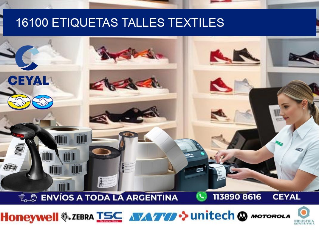 16100 ETIQUETAS TALLES TEXTILES