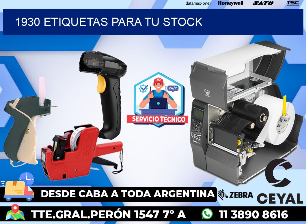 1930 etiquetas para tu stock