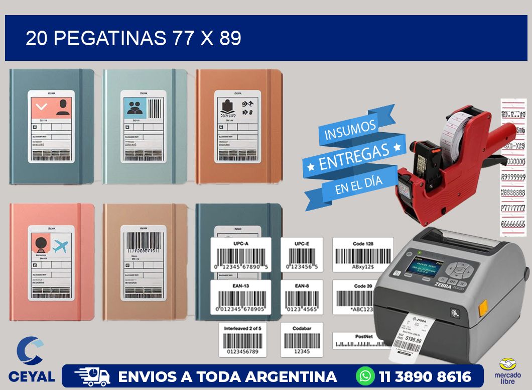 20 PEGATINAS 77 x 89