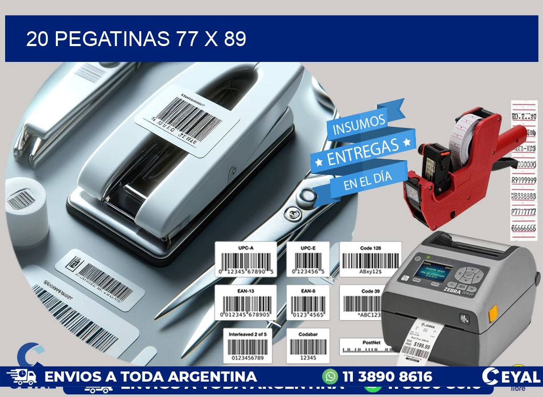 20 PEGATINAS 77 x 89