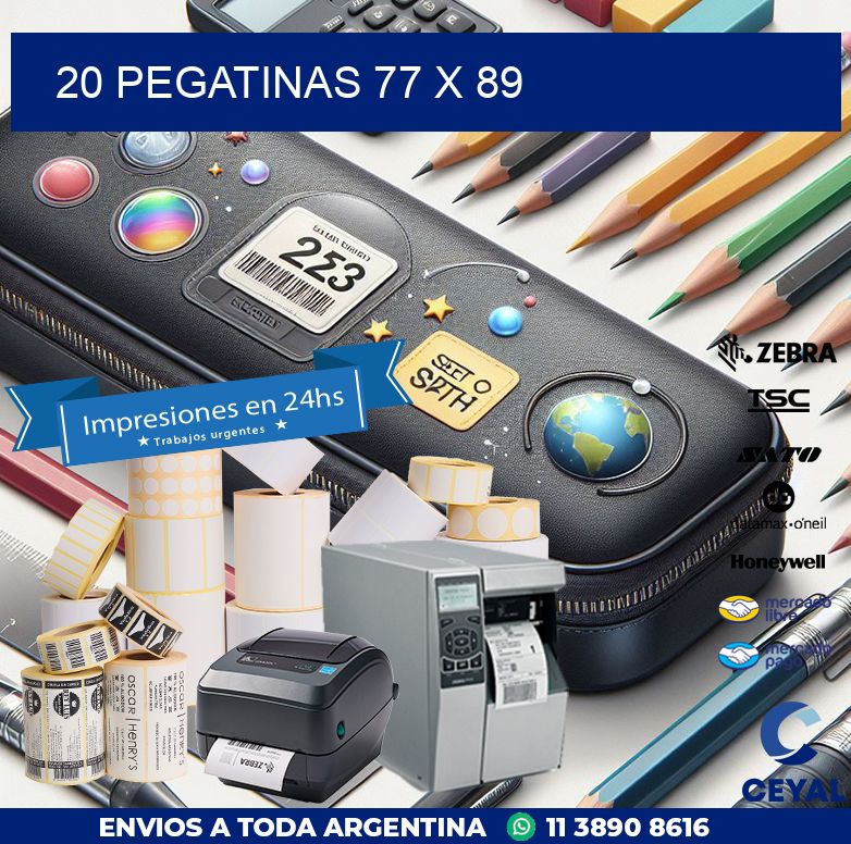 20 PEGATINAS 77 x 89