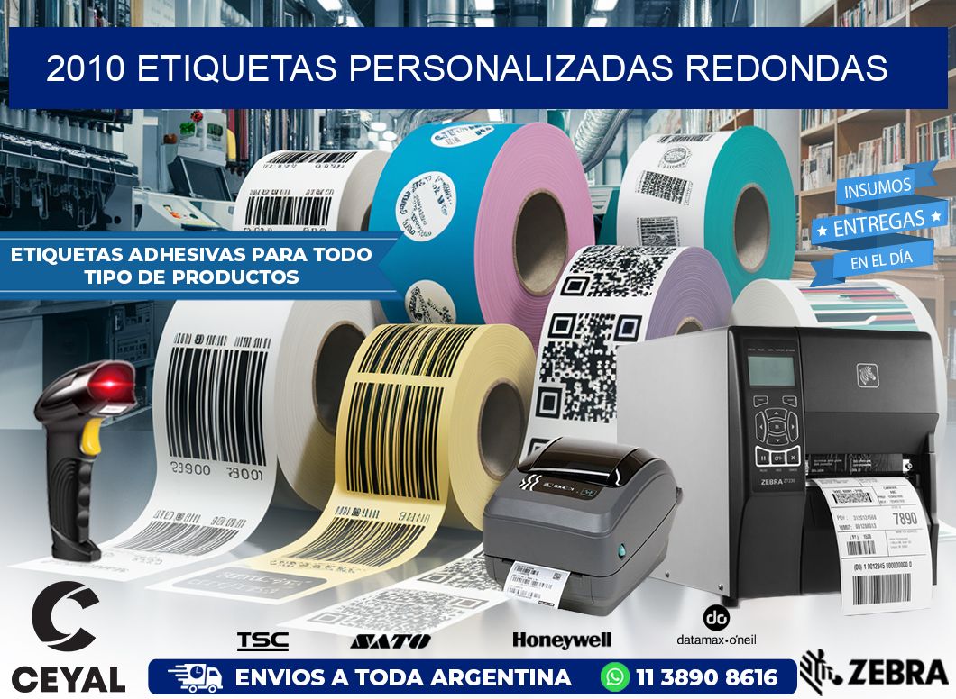 2010 Etiquetas personalizadas redondas