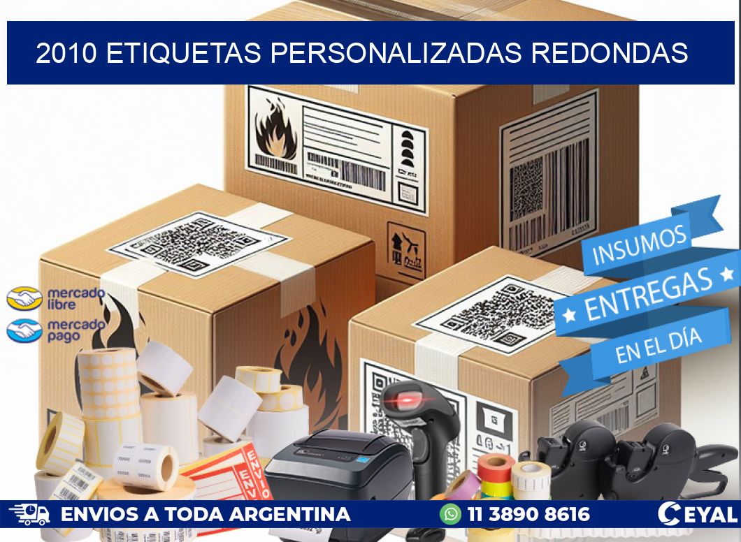 2010 Etiquetas personalizadas redondas