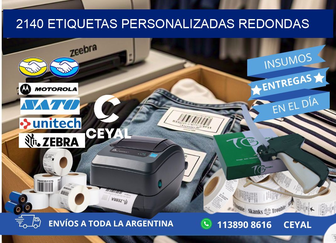 2140 Etiquetas personalizadas redondas