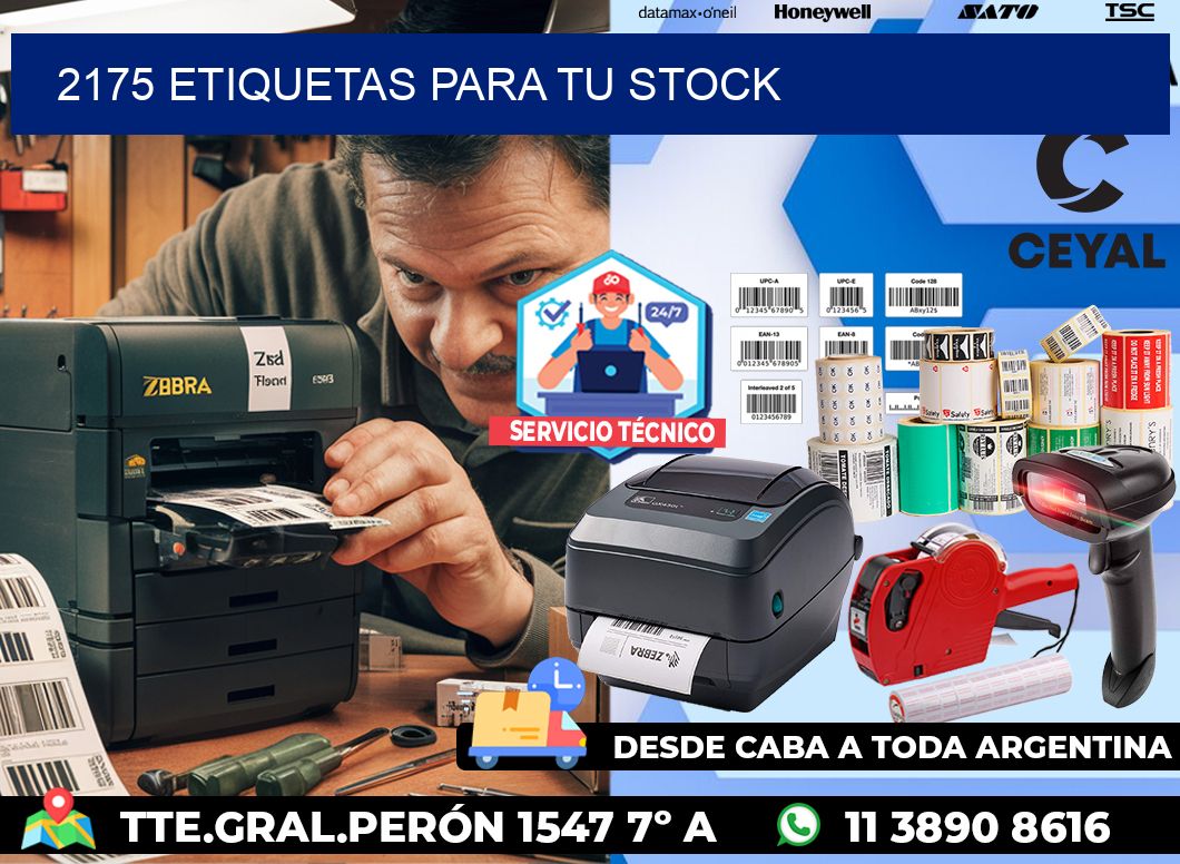 2175 etiquetas para tu stock