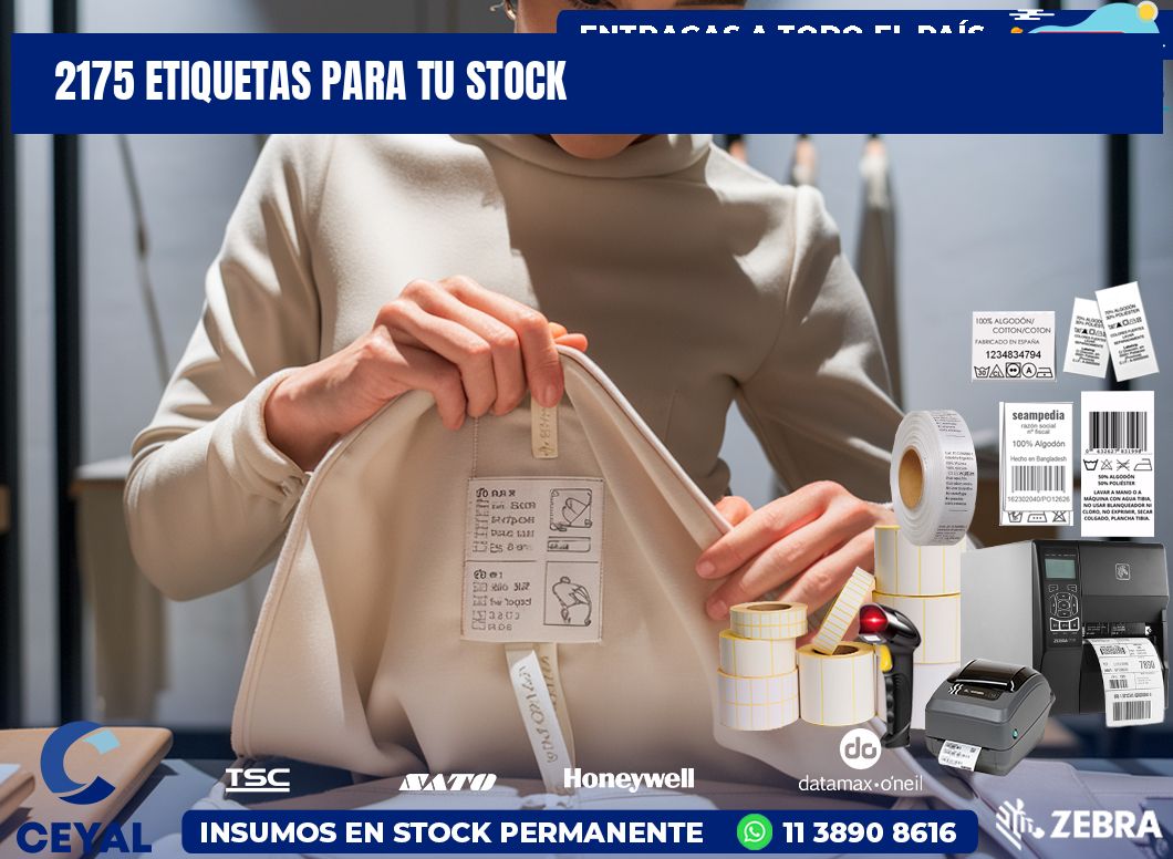 2175 etiquetas para tu stock