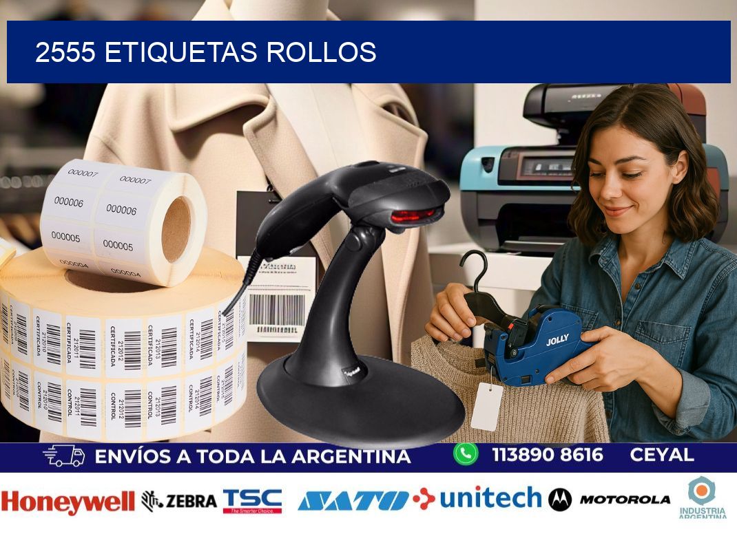 2555 etiquetas rollos