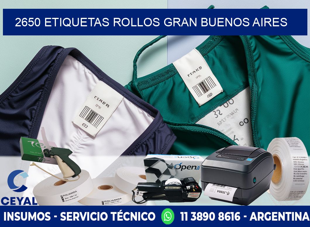 2650 etiquetas rollos GRAN BUENOS AIRES